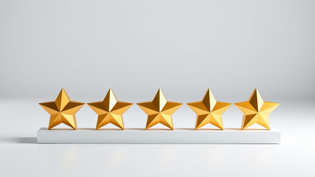 Five gold stars representing Airbnb guest review rating
